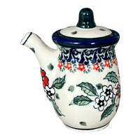 A picture of a Polish Pottery Zaklady Soy Sauce Pitcher (Cosmic Cosmos) | Y1947-ART326 as shown at PolishPotteryOutlet.com/products/soy-sauce-pitcher-cosmic-cosmos-y1947-art326