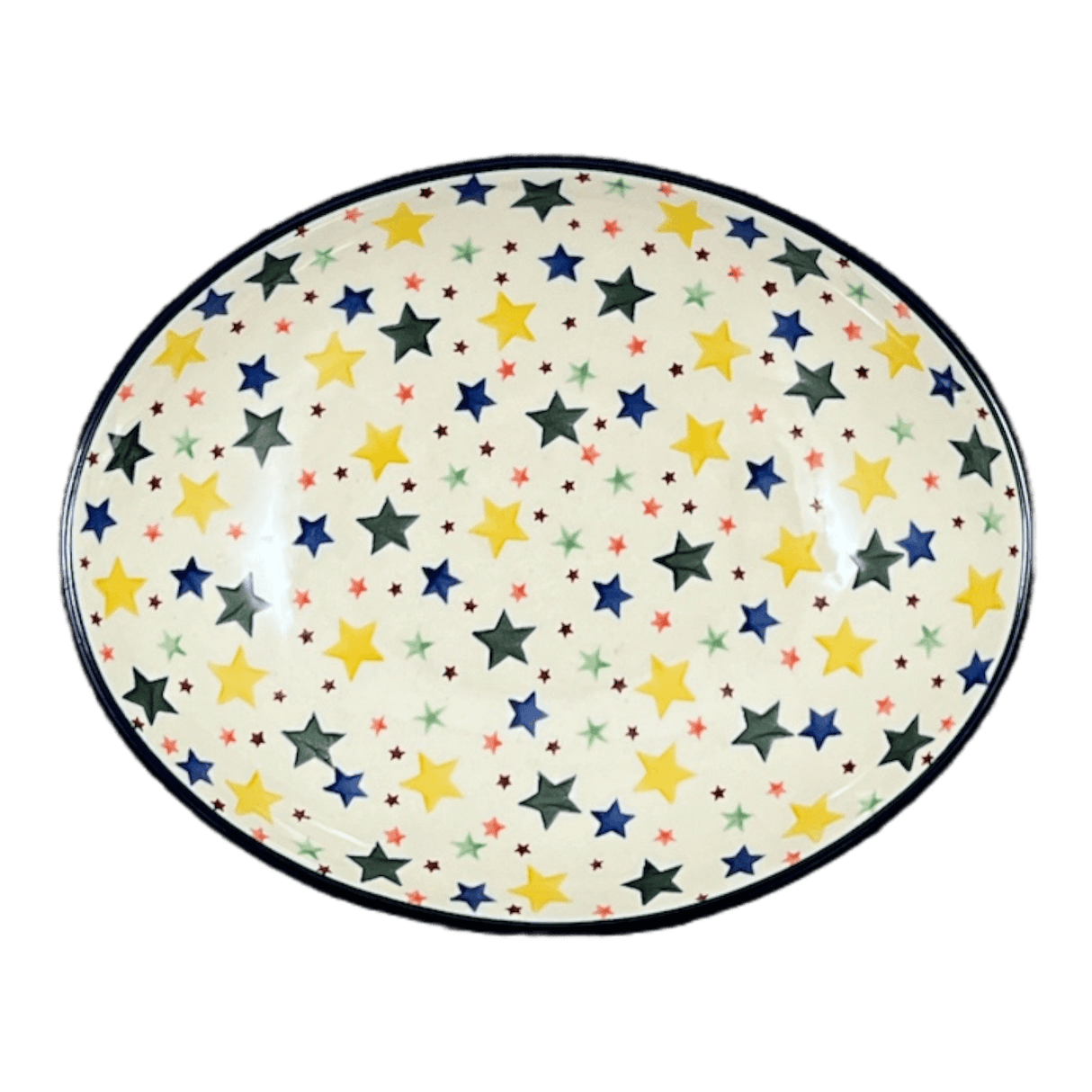 Dish, Oval, 10.25" in "Star Shower" by Ceramika Artystyczna | AC93-359X