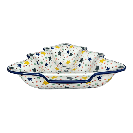 Bowl, Christmas Tree Shaped, 12.5" in "Star Shower" by Ceramika Artystyczna | AA52-359X