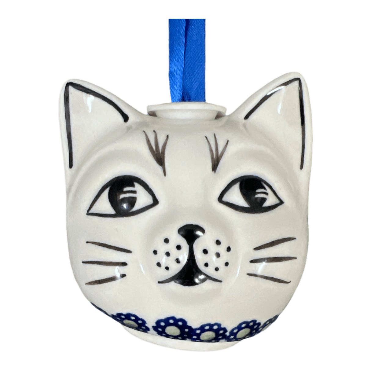 Ornament, Cat Head in "Snowy Pines" by Manufaktura | K142T-U22