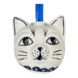 Ornament, Cat Head in "Snowy Pines" by Manufaktura | K142T-U22