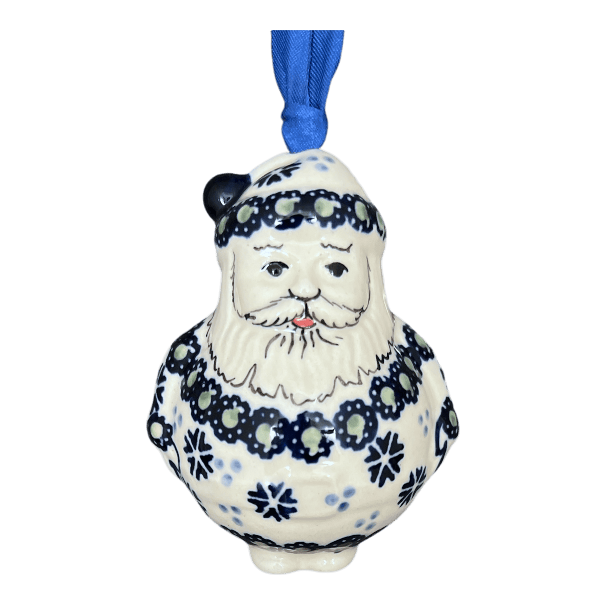 Ornament, Santa, 2.5" in "Snowy Pines" by Manufaktura | K144T-U22