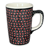 Polish Pottery Mug, Pluton Mug, 12 oz in "Scarlet Night" by Manufaktura | K096S-WCZR at PolishPotteryOutlet.com