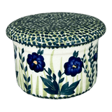 Butter Crock, 4.5" in "Bouncing Blue Blossoms" by Manufaktura | M136U-IM03
