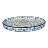 Polish Pottery CA 10" Round Tray (Paw Prints) | AE93-1770X at PolishPotteryOutlet.com