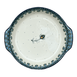 Baker, Round Handles, 10.25" in "Peacock Plume" by Ceramika Artystyczna | A417-2218X