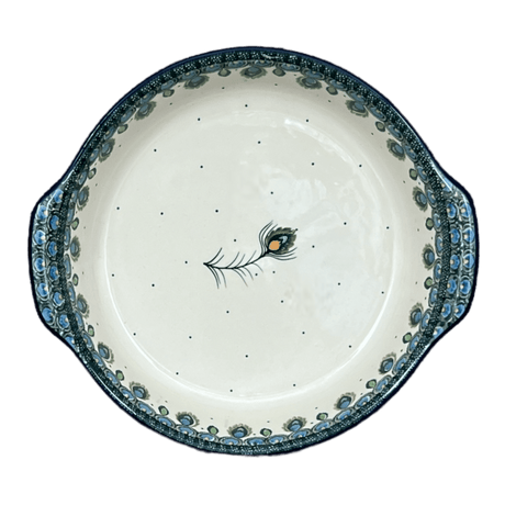 Baker, Round Handles, 10.25" in "Peacock Plume" by Ceramika Artystyczna | A417-2218X