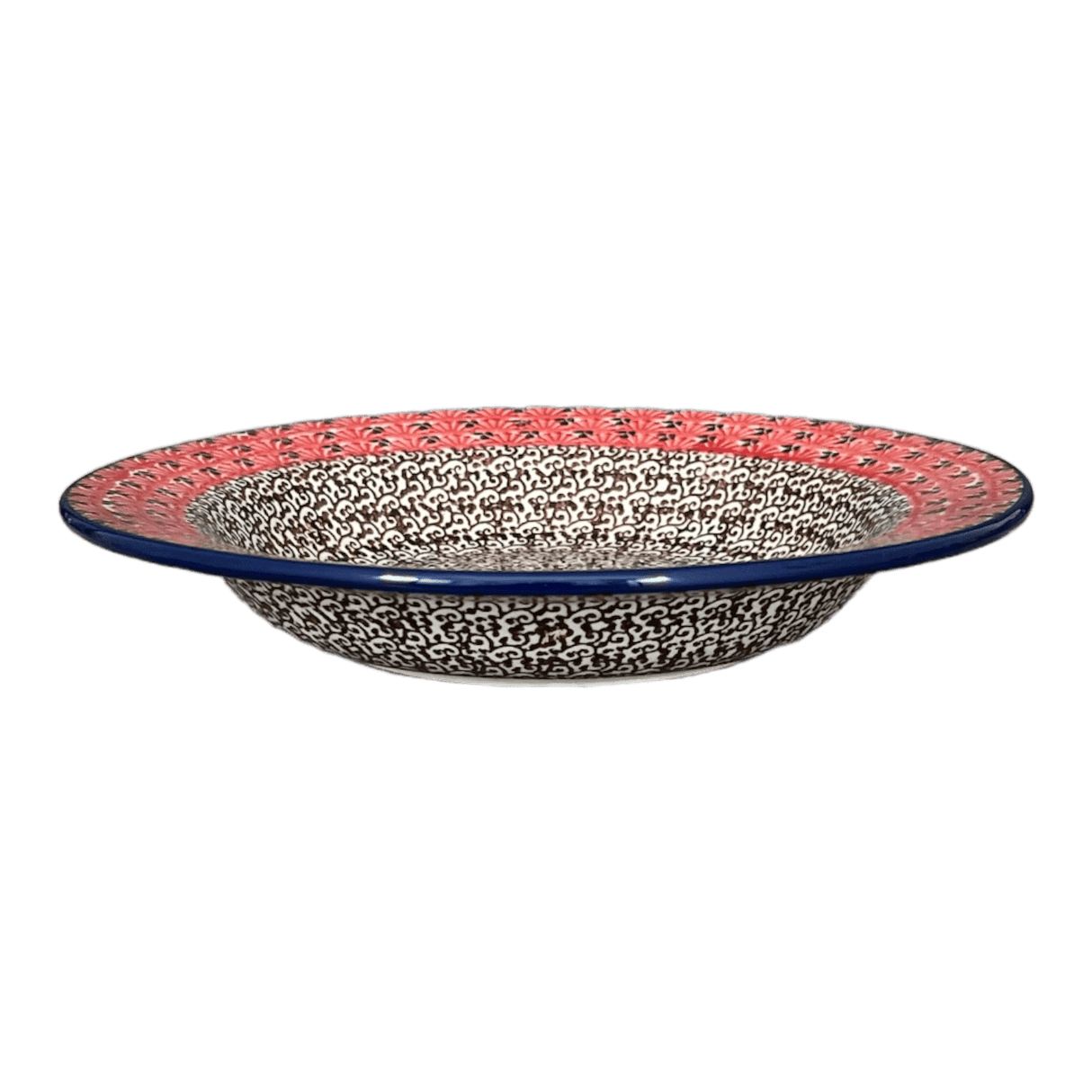 Plate, Round, Soup Plate, 9.25" in "Coral Fans" by Ceramika Artystyczna | A014-2199X