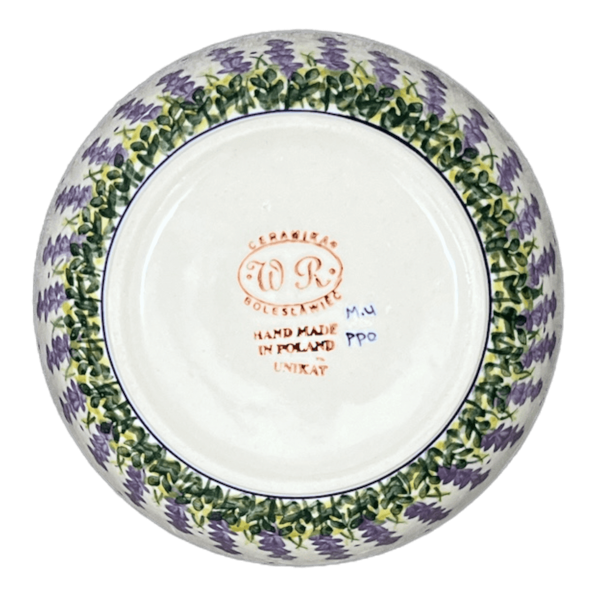 Bowl, Round, 7", WR (WR12C) in "Lavender Fields" by W.R. Ceramika | WR12C-BW4