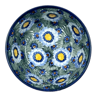 A picture of a Polish Pottery Bowl, Round, 7.75", WR (WR12D) in "Impressionist's Dream" by W.R. Ceramika | WR12D-AB3 as shown at PolishPotteryOutlet.com/products/7-75-bowl-impressionists-dream-wr12d-ab3