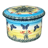 Butter Crock, 4.5" in "Butterflies in Flight" by Manufaktura | M136S-WKM