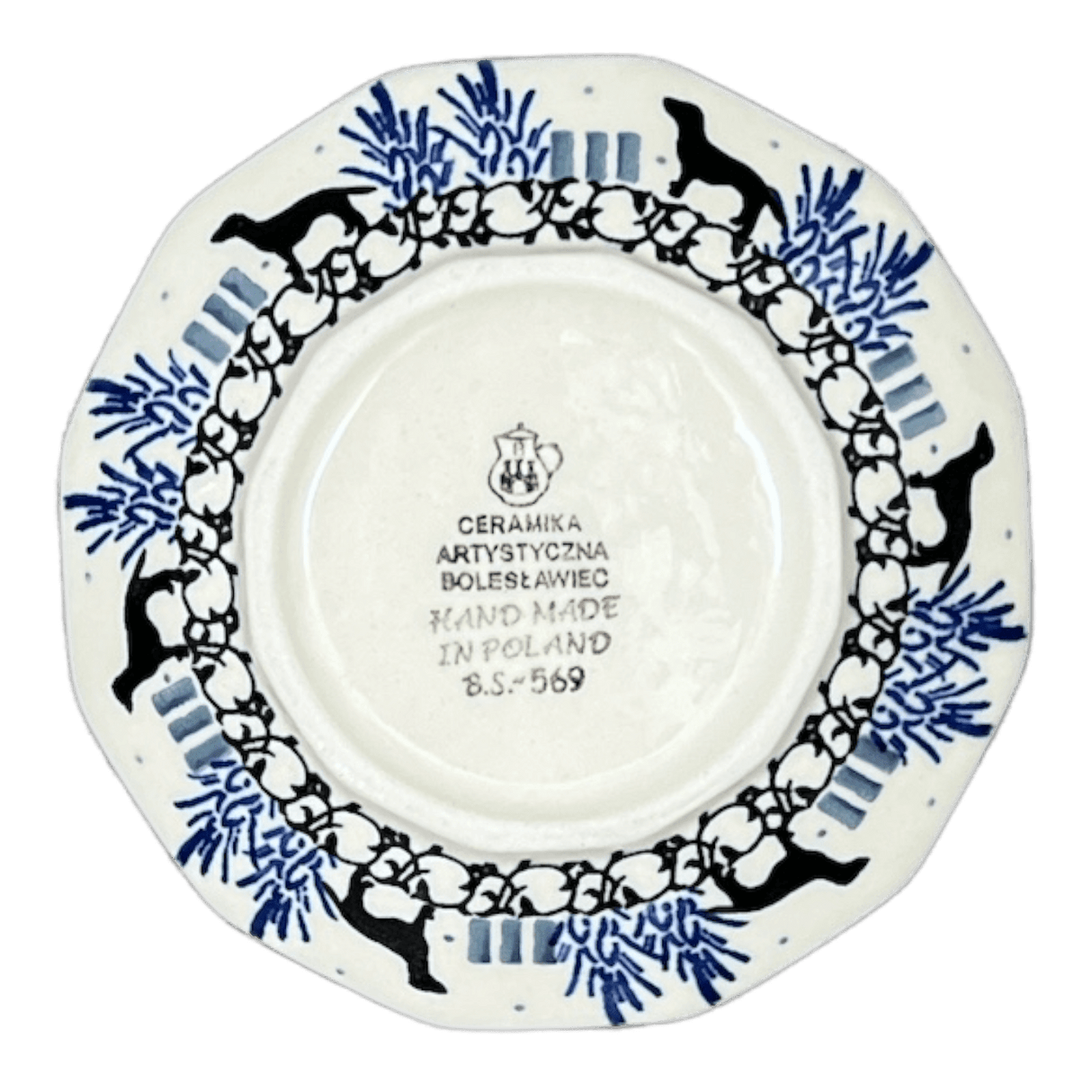 Bowl, Multiangular, 5" in "Labrador Loop" by Ceramika Artystyczna | A221-2862X