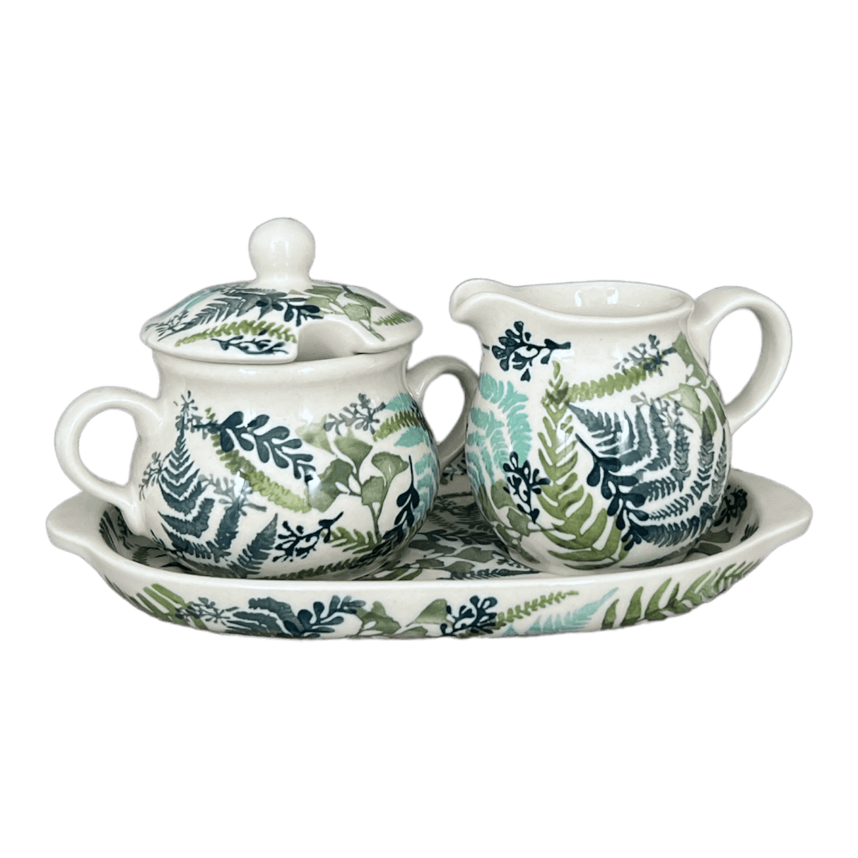 Cream & Sugar Set in "Scattered Ferns" by Manufaktura | K091S-GZ39