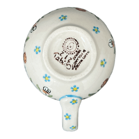 Polish Pottery Small Belly Mug (Daisy Bouquet) | K067S-TAB3 Additional Image at PolishPotteryOutlet.com