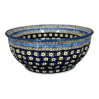 A picture of a Polish Pottery Bowl, Round, 9" Bowl in "Floral Formation" by Manufaktura | M086S-WKK as shown at PolishPotteryOutlet.com/products/9-bowl-floral-formation-m086s-wkk