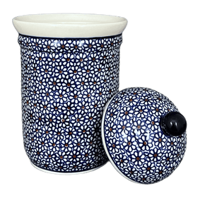 Polish Pottery Zaklady 1 Liter Container (Ditsy Daisies) | Y1243-D120 Additional Image at PolishPotteryOutlet.com