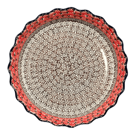 Quiche/Pie Dish, 10" in "Coral Fans" by Ceramika Artystyczna | A636-2199X