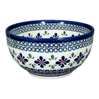 A picture of a Polish Pottery Bowl, Round, Deep, 6.25" in "Emerald Mosaic" by Zaklady | Y1755A-DU60 as shown at PolishPotteryOutlet.com/products/6-25-bowl-emerald-mosaic-y1755a-du60