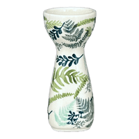 A picture of a Polish Pottery Egg Cup, 4.5" in "Scattered Ferns" by Manufaktura | J048S-GZ39 as shown at PolishPotteryOutlet.com/products/4-5-egg-cup-scattered-ferns-j048s-gz39