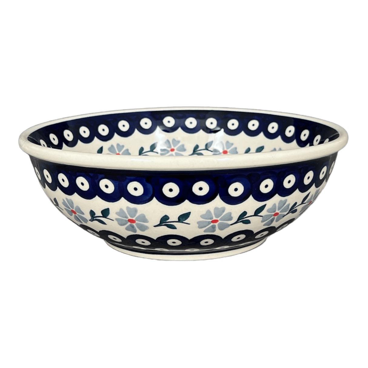 Bowl, Round, 8.5" in "Periwinkle Chain" by Manufaktura | M135T-P213