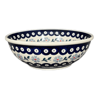 A picture of a Polish Pottery 8.5" Bowl (Periwinkle Chain) | M135T-P213 as shown at PolishPotteryOutlet.com/products/8-5-bowl-periwinkle-chain-m135t-p213