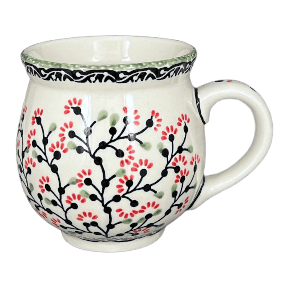 Mug, Belly Mug, 16oz Large in "Cherry Blossoms" by Manufaktura | K068S-DPGJ