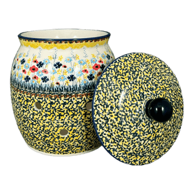 Polish Pottery Canister, Onion, 3 Liter in "Sunlit Wildflowers" by Manufaktura | P079S-WK77 Additional Image at PolishPotteryOutlet.com