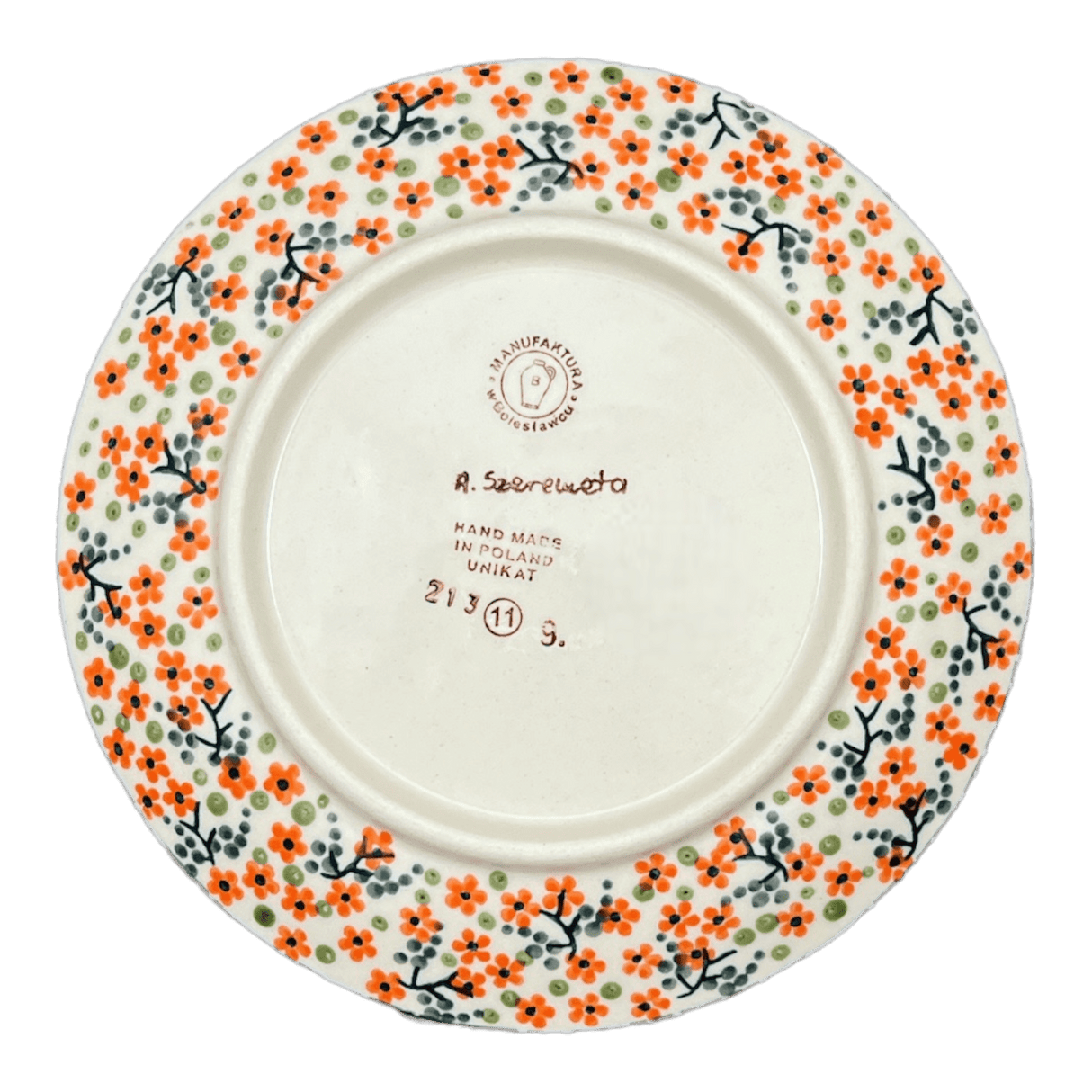 Plate, Round, Dessert, 7.25" in "Peach Blossoms" by Manufaktura | T131S-AS46