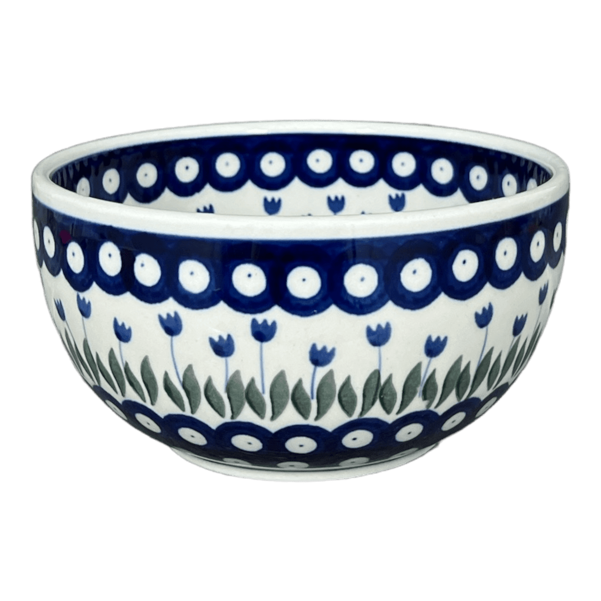 Bowl, Round, Deep, 6.25" in "Tulip Dot" by Ceramika Artystyczna | AC37-377Z