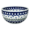 Polish Pottery Bowl, Round, Deep, 6.25" in "Tulip Dot" by Ceramika Artystyczna | AC37-377Z at PolishPotteryOutlet.com