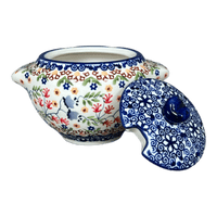 A picture of a Polish Pottery 3" Sugar Bowl (Wildflower Delight) | C003S-P273 as shown at PolishPotteryOutlet.com/products/3-sugar-bowl-wildflower-delight-c003s-p273
