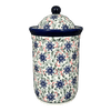 Polish Pottery Zaklady 2 Liter Container (Swirling Flowers) | Y1244-A1197A at PolishPotteryOutlet.com