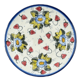 Plate, Round, Dinner, 10.25" Plate, WR (WR5C) in "Strawberries & Blossoms" by W.R. Ceramika | WR5C-WR2