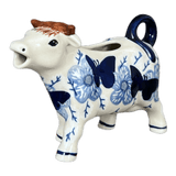 Creamer, Cow, 4 oz in "Blue Butterfly" by Manufaktura | D081U-AS58