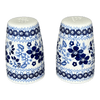 Polish Pottery 3.75" Salt and Pepper (Duet in Blue) | S086S-SB01 at PolishPotteryOutlet.com