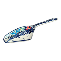 A picture of a Polish Pottery 7" Scoop (Brilliant Garden) | L004S-DPLW as shown at PolishPotteryOutlet.com/products/7-coffee-scoop-brilliant-garden-l004s-dplw