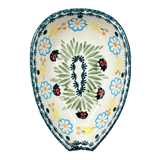 Spoon Rest, Small, 3.5" in "Lady Bugs" by Manufaktura | P093T-IF45