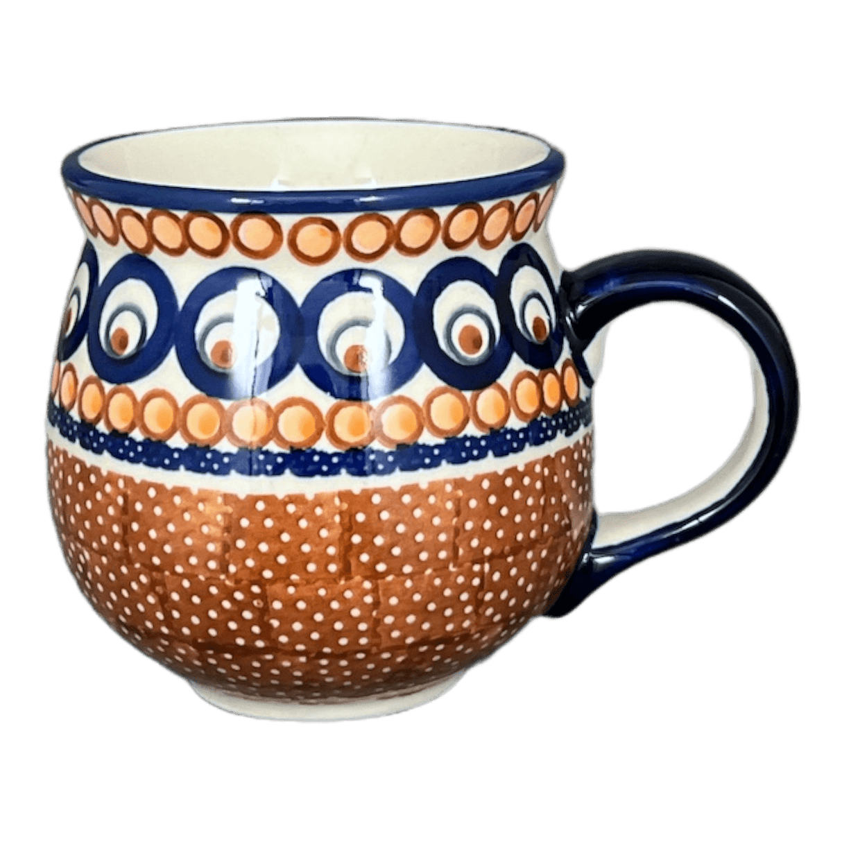 Mug, Belly Mug, 10oz Medium in "Peacock Autumn" by Manufaktura | K090U-54B