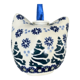 Ornament, Cat Head in "Snowy Pines" by Manufaktura | K142T-U22