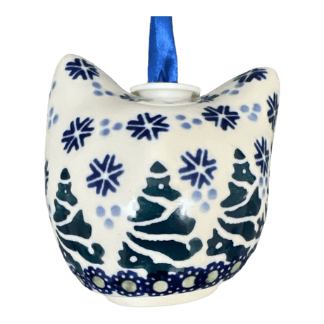 Ornament, Cat Head in "Snowy Pines" by Manufaktura | K142T-U22