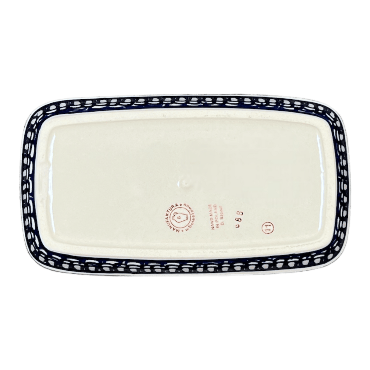 Butter Dish, American, 4" x 7.5" in "Gothic" by Manufaktura | M074T-13