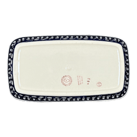 A picture of a Polish Pottery Butter Dish, American, 4" x 7.5" in "Gothic" by Manufaktura | M074T-13 as shown at PolishPotteryOutlet.com/products/american-butter-dish-gothic-m074t-13