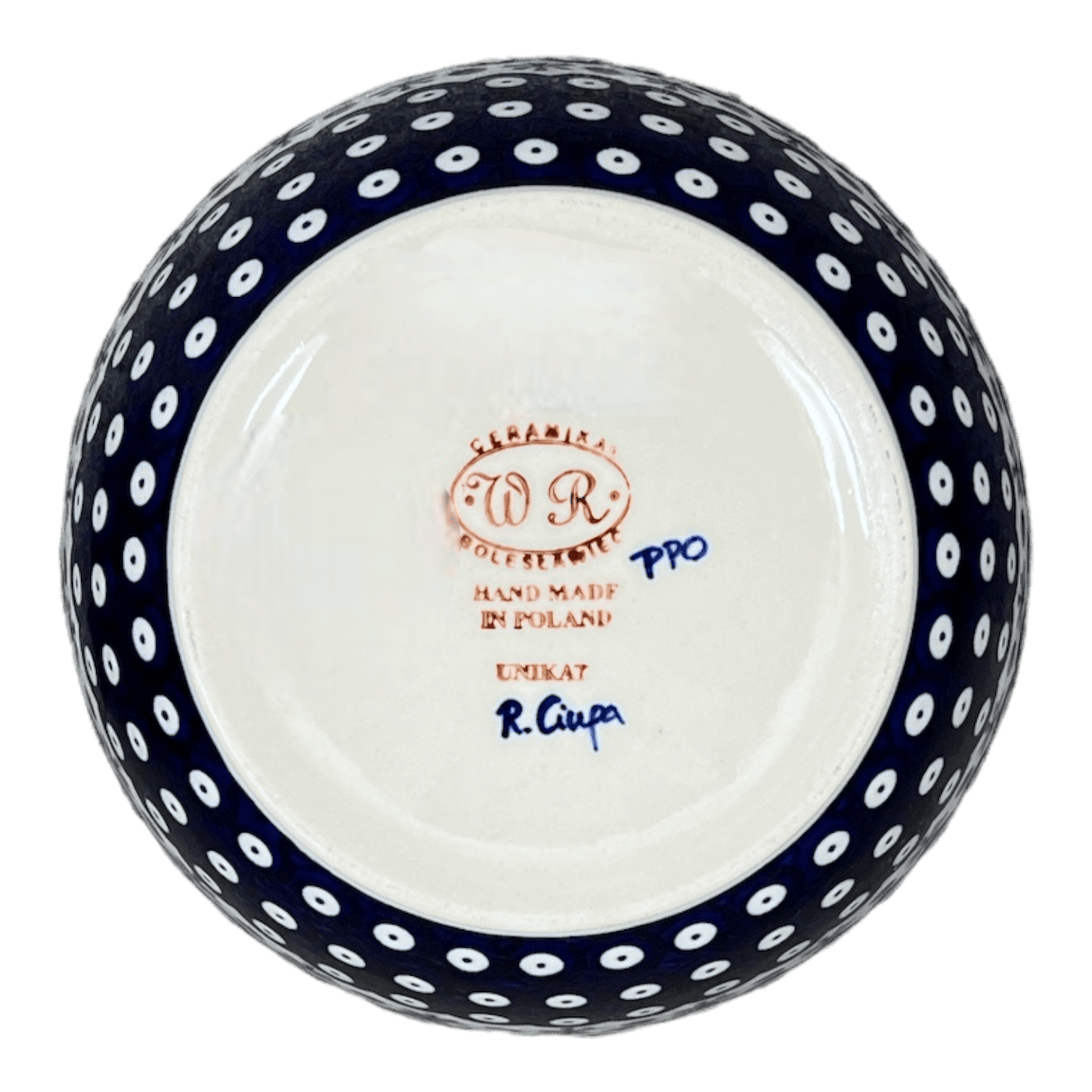 Bowl, Round, 7.75", WR (WR12D) in "Mosquito" by W.R. Ceramika | WR12D-SM3