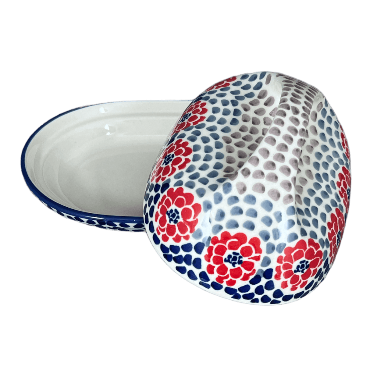 Butter Dish, Fancy, 5" x 7" in "Falling Petals" by Manufaktura | M077U-AS72