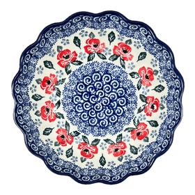 Polish Pottery Bowl, Round, Blossom, 7.5" in "Rosie's Garden" by Ceramika Artystyczna | A249-1490X Additional Image at PolishPotteryOutlet.com