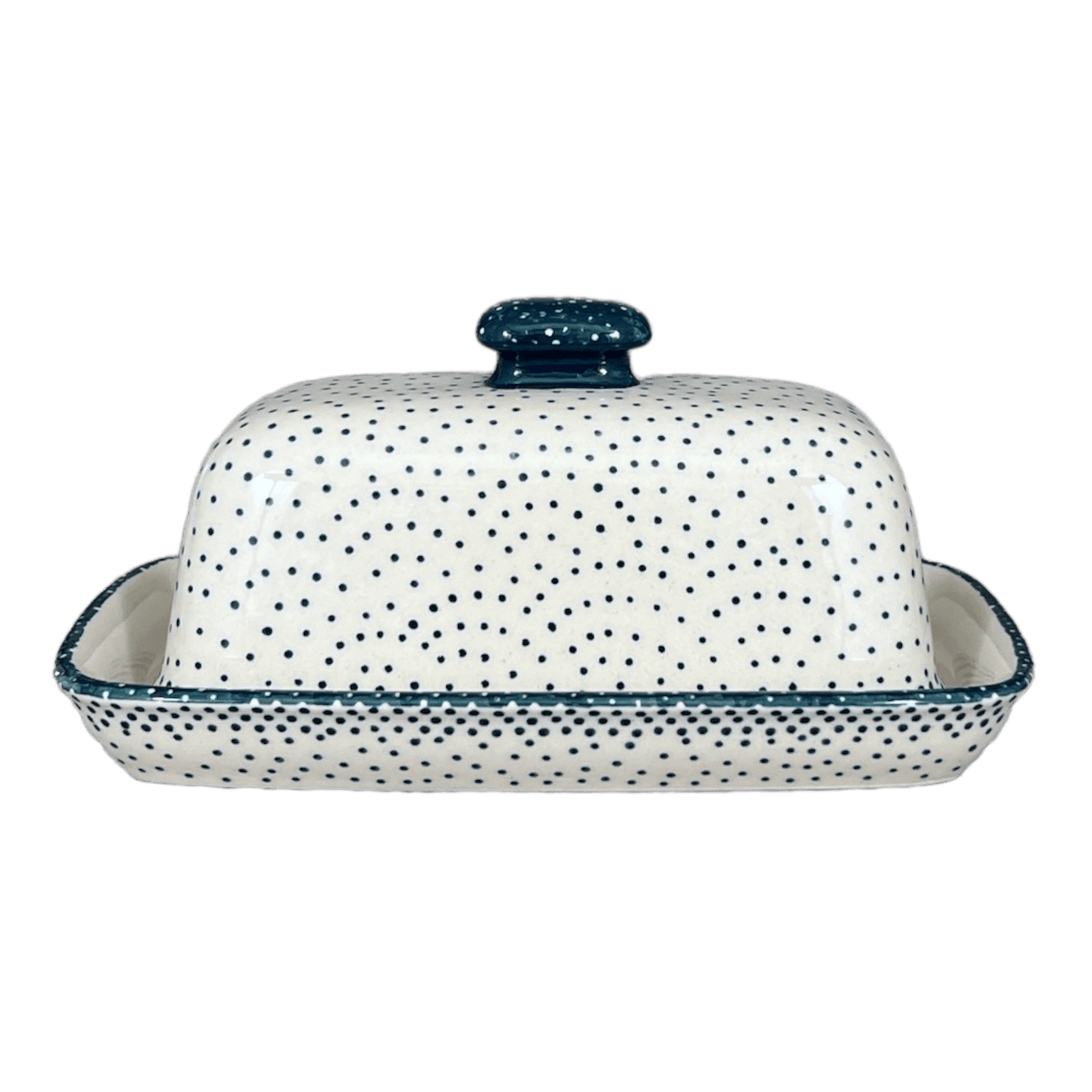 Butter Dish, American, 4" x 7.5" in "Misty Green" by Manufaktura | M074U-61Z