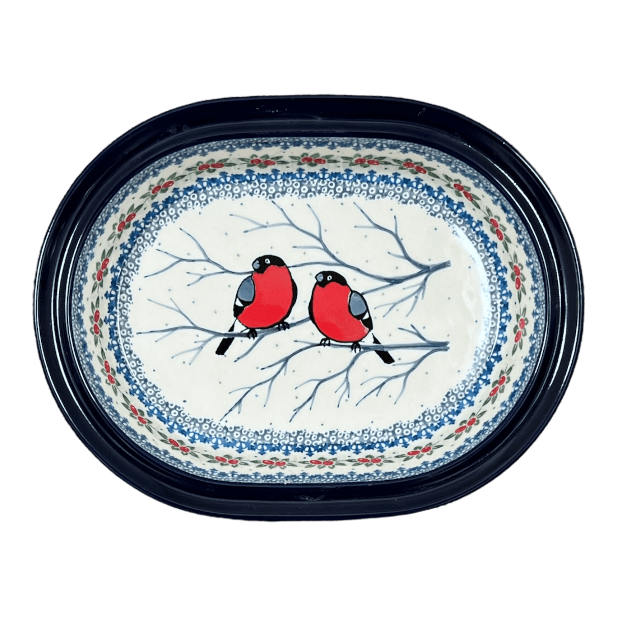 Casserole, Covered, 10" x 7.75" Small in "Bullfinch Berries" by Ceramika Artystyczna | A617-U4917