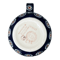 A picture of a Polish Pottery The Cream of Creamers-"Basia" (Peacock Dot) | D019U-54K as shown at PolishPotteryOutlet.com/products/6-5-oz-the-cream-of-creamers-basia-peacock-dot-d019u-54k