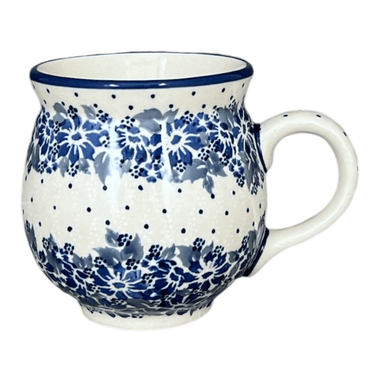 Mug, Belly Mug, 16oz Large in "Winter Hibiscus" by Manufaktura | K068U-JZ42