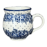 Mug, Belly Mug, 16oz Large in "Winter Hibiscus" by Manufaktura | K068U-JZ42